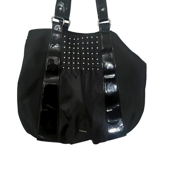 NWT Bebe Tote Bag – Nylon with Studs – 19" x 16" - Picture 1 of 6
